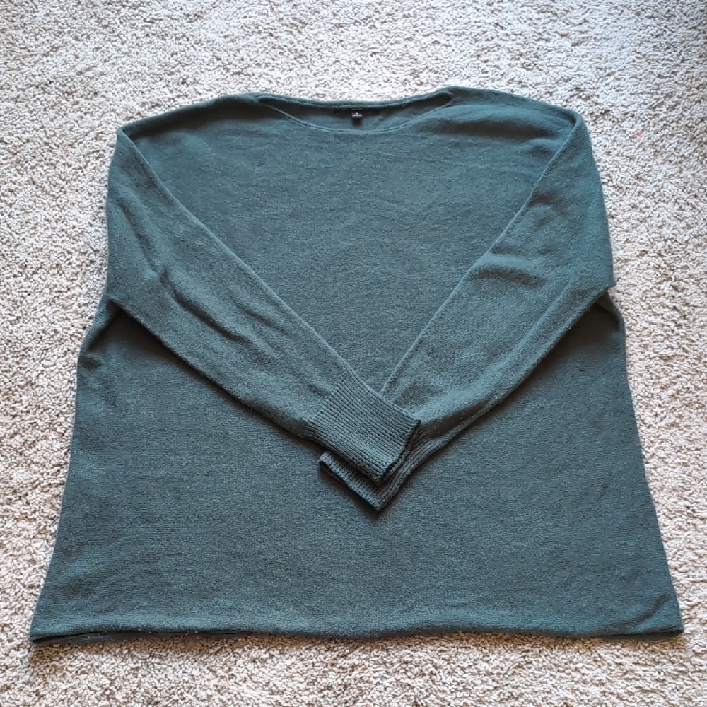 Uniqlo 3D Knit Wool/Nylon Oversized Sweater, Green, Size Medium